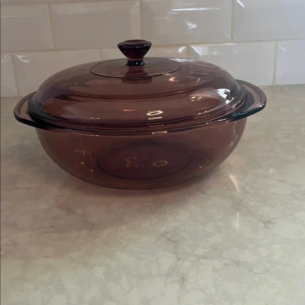 Pyrex Brown Glass Cookware with Lid